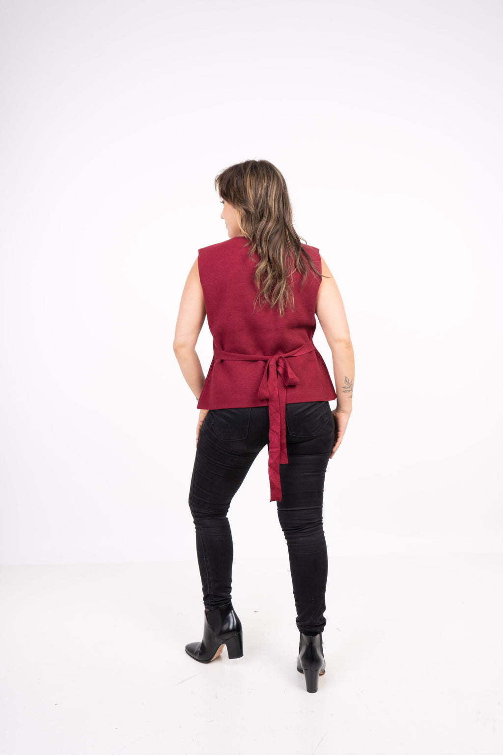 Sweater Conchitas - sin mangas - Burdeo