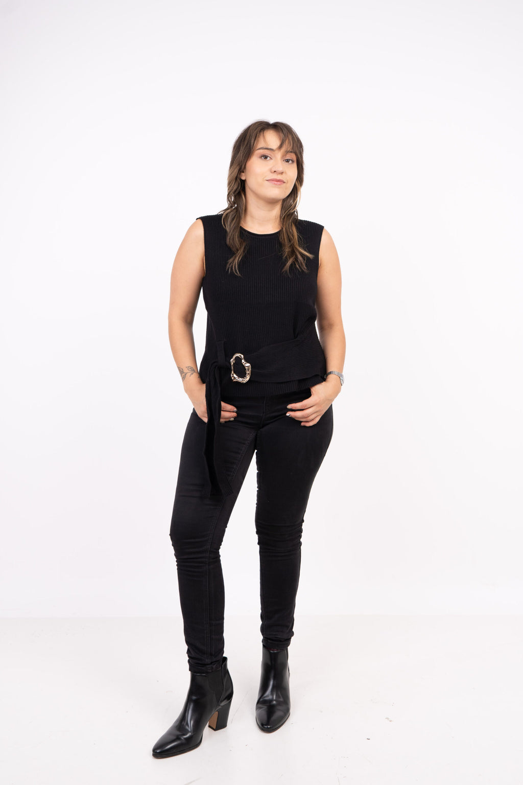 Sweater sin mangas - Olivia - Negro