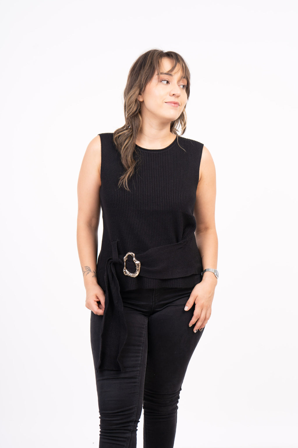 Sweater sin mangas - Olivia - Negro
