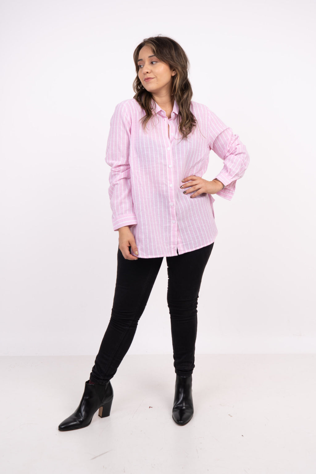 Blusa Rayada - Rosada