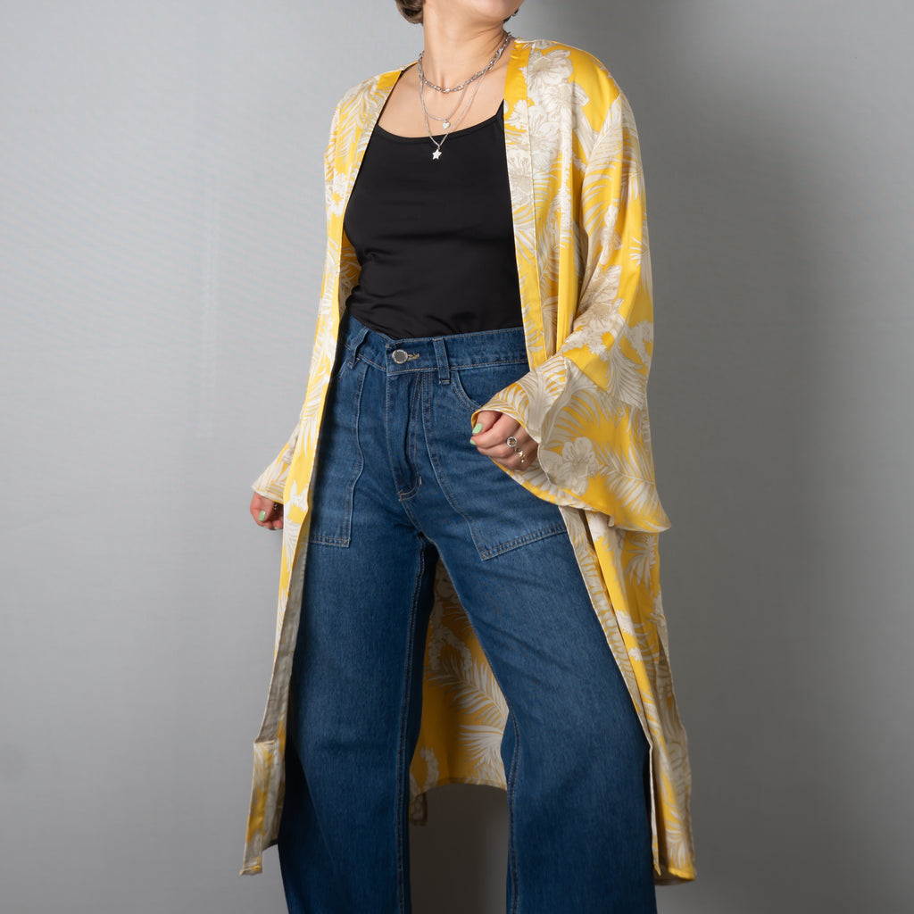Kimono flores - Amarillo