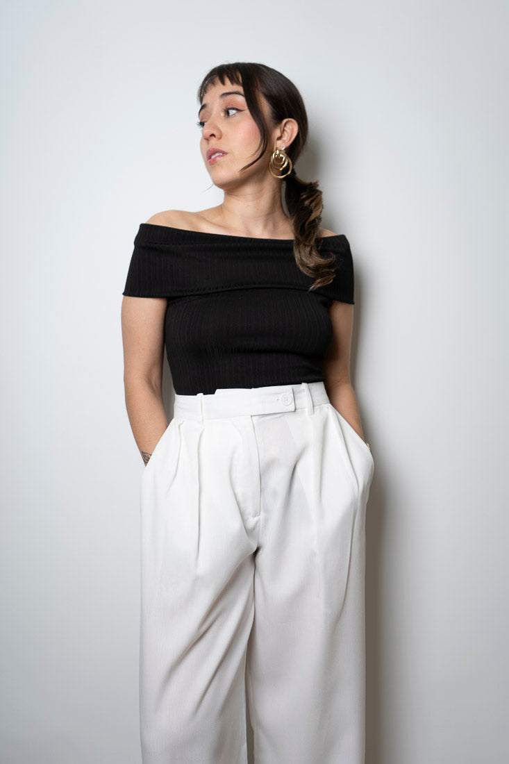Pantalon sastrero - Blanco