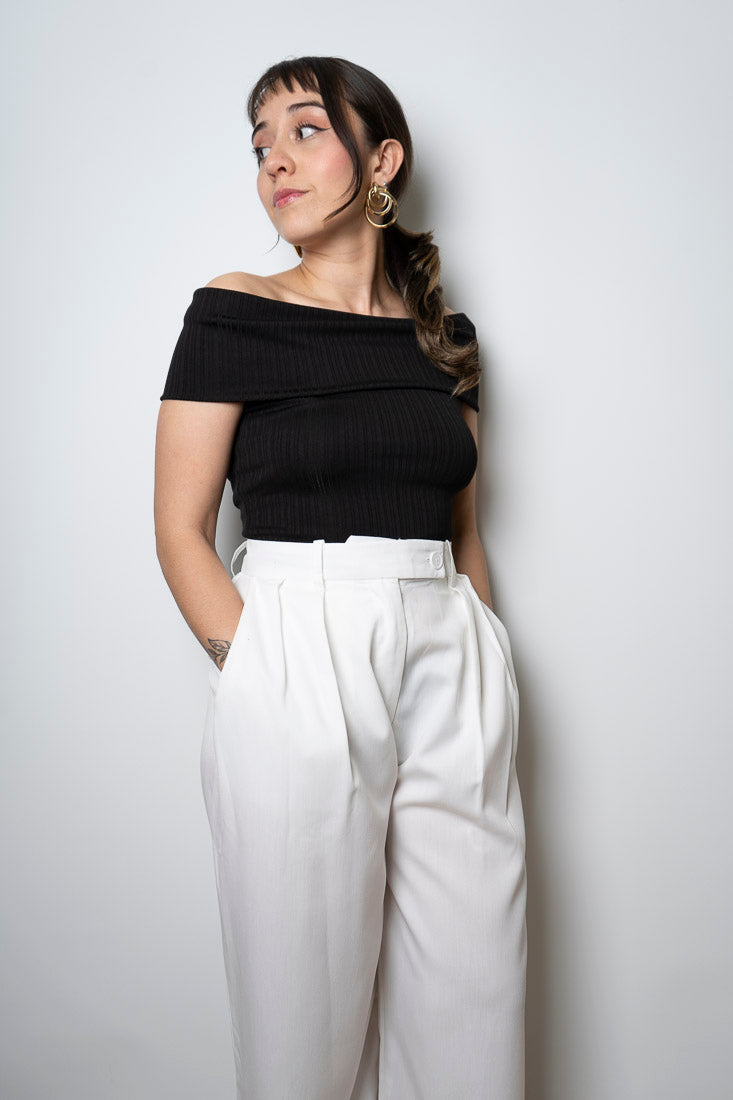 Pantalon sastrero - Blanco