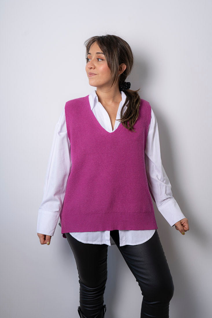Sweater sin mangas Mika - Magenta