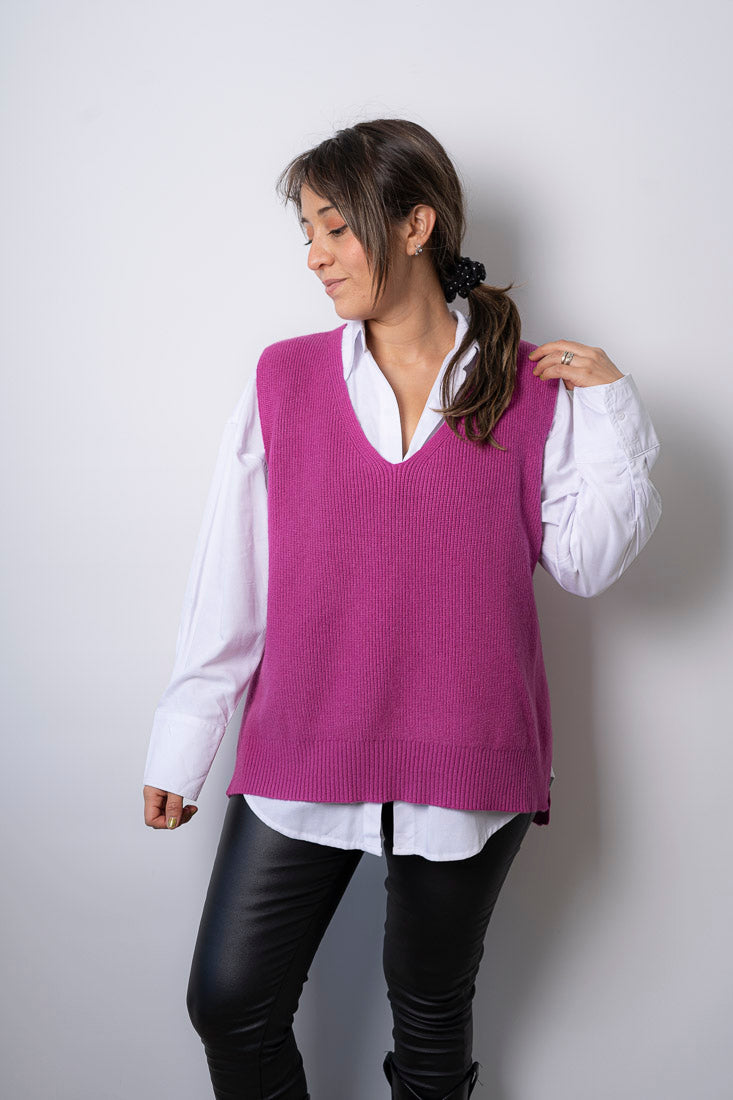 Sweater sin mangas Mika - Magenta