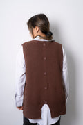 Sweater sin mangas Mika - Cafe