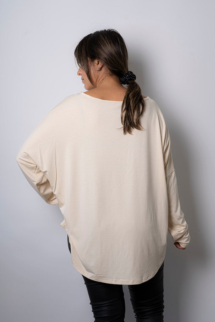 Polera algodón - Milan - Crema