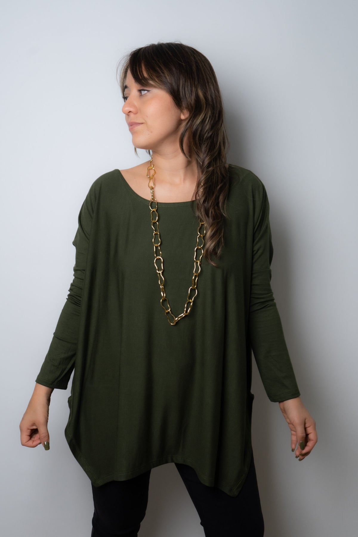 Polera Colomba -algodón - Verde militar