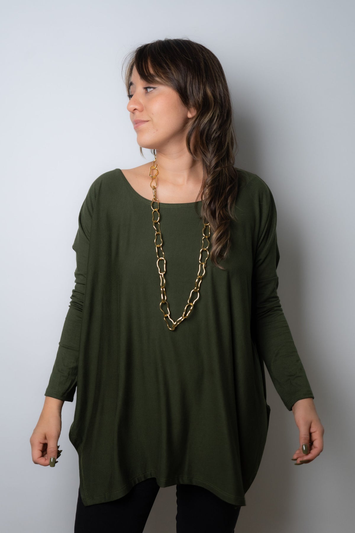 Polera Colomba -algodón - Verde militar