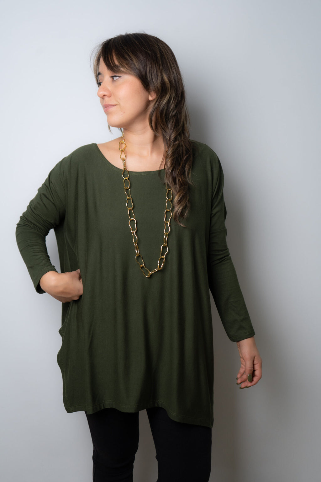 Polera Colomba -algodón - Verde militar