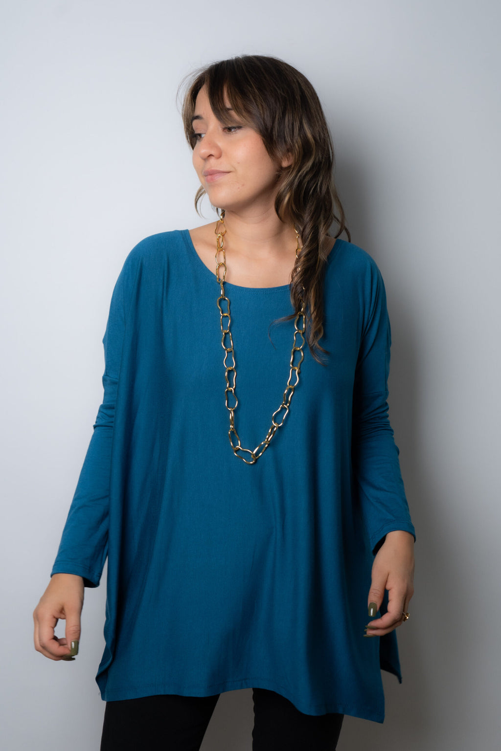 Polera Colomba -algodón - Azul petroleo