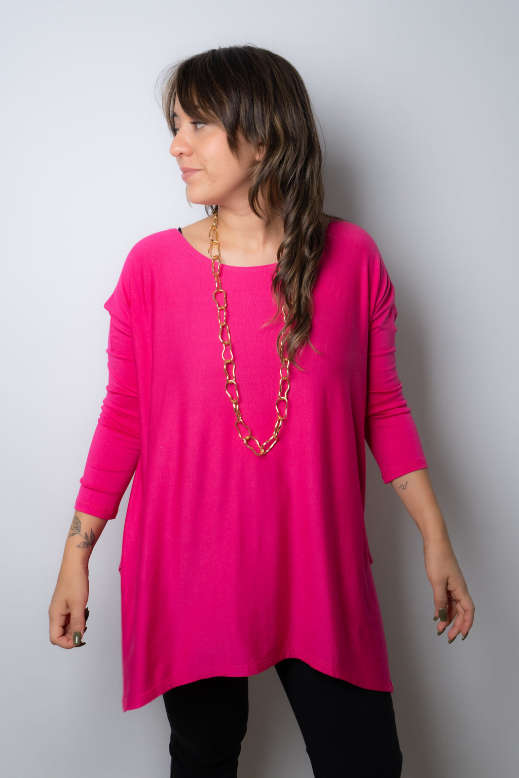 Polera Colomba -algodón - Fucsia