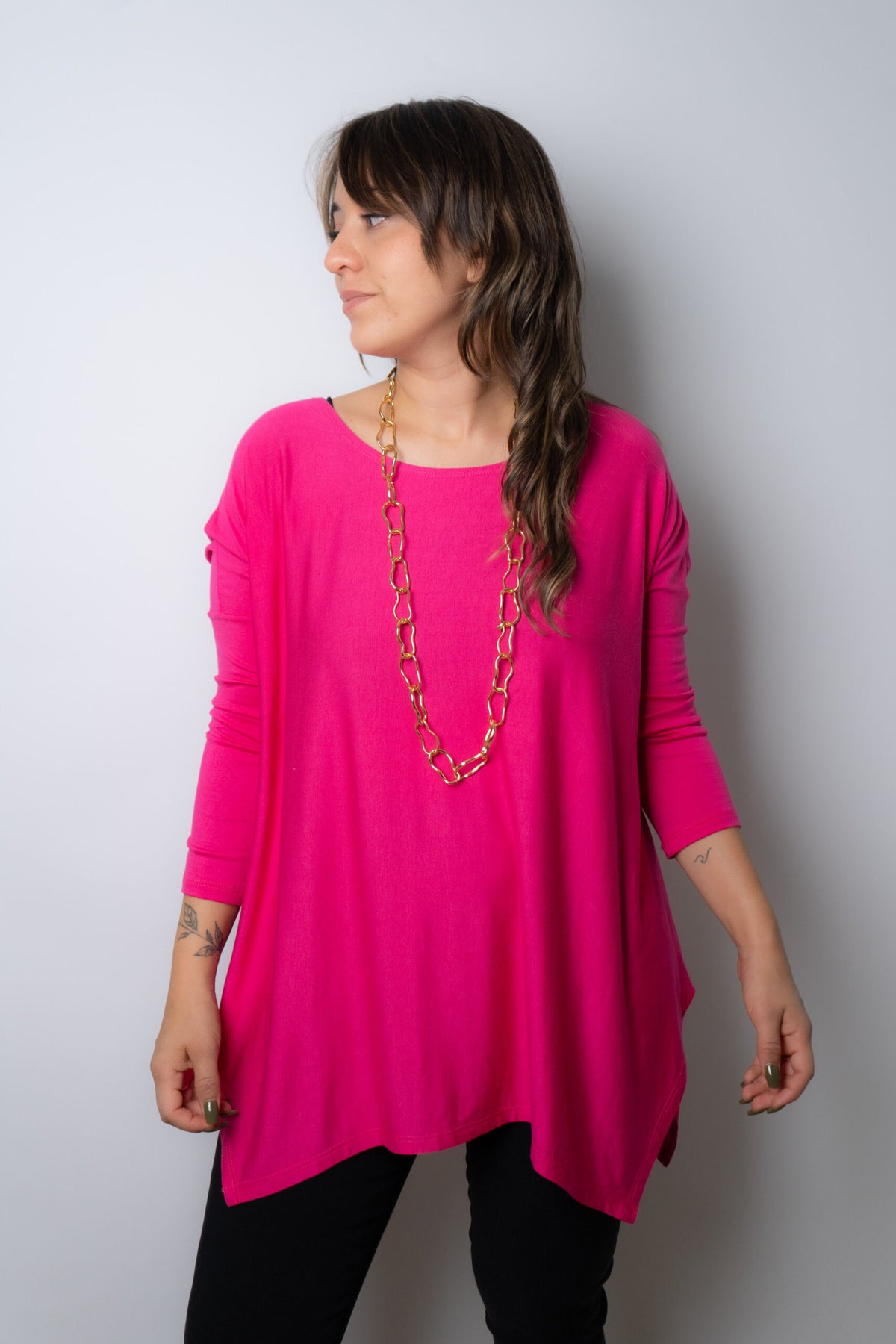 Polera Colomba -algodón - Fucsia