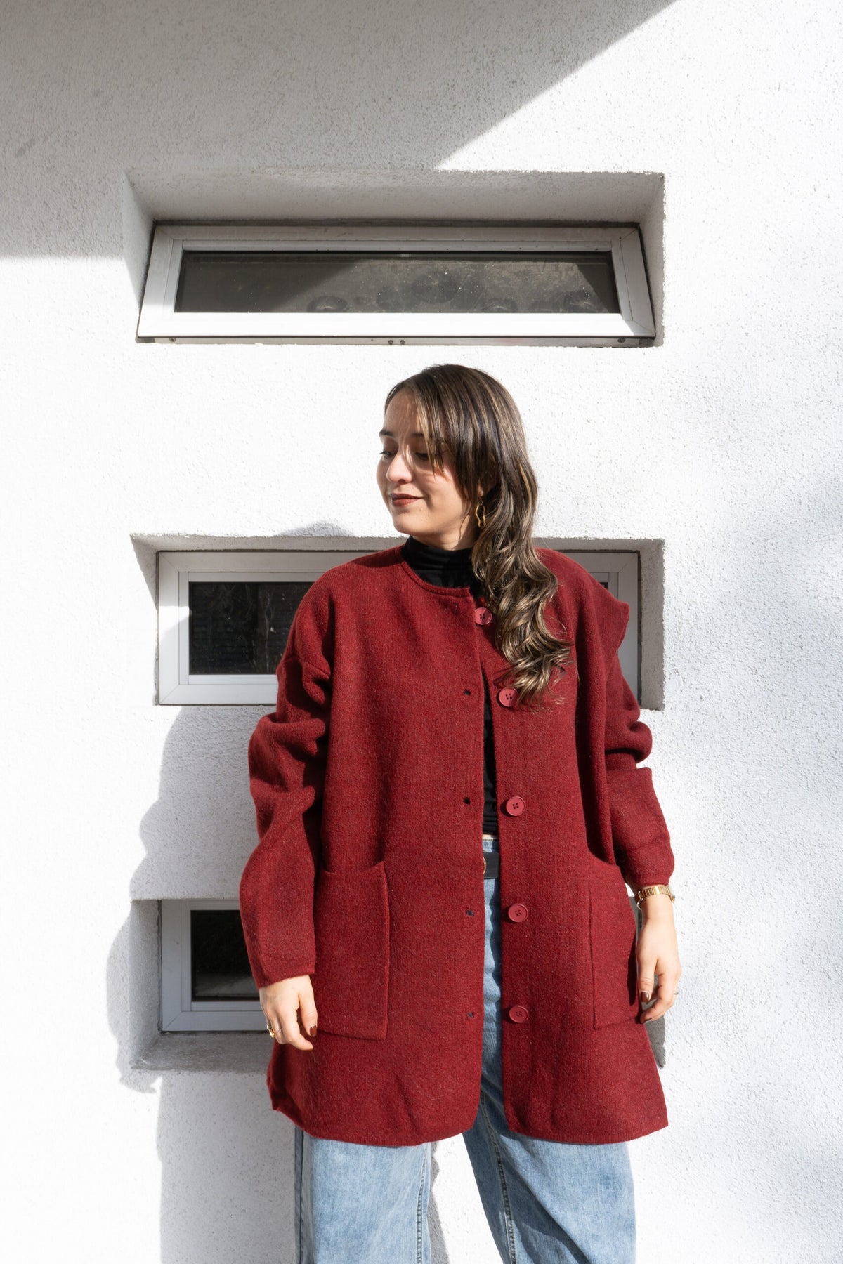 Chaqueton Lana Lili - Rojo italiano