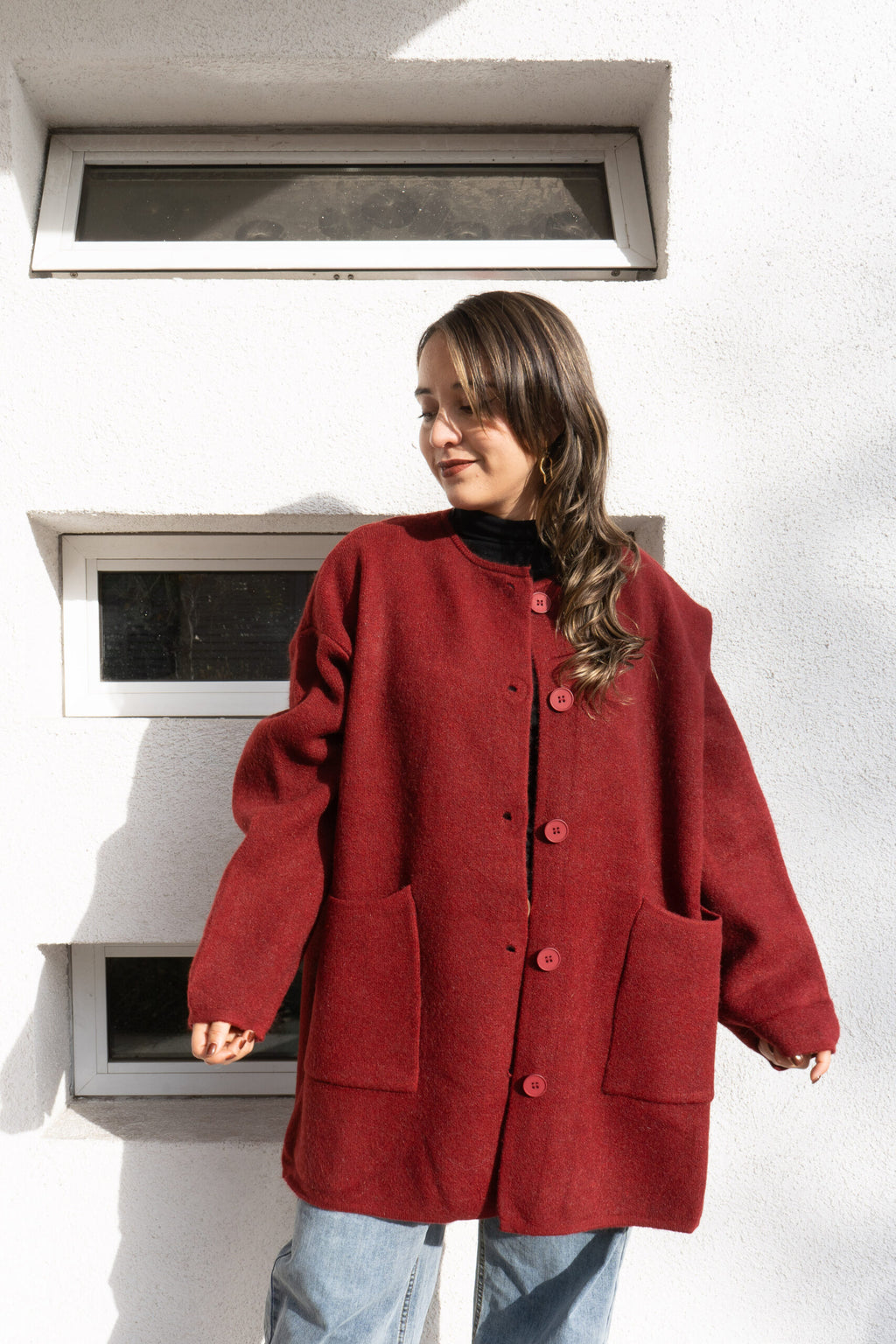 Chaqueton Lana Lili - Rojo italiano