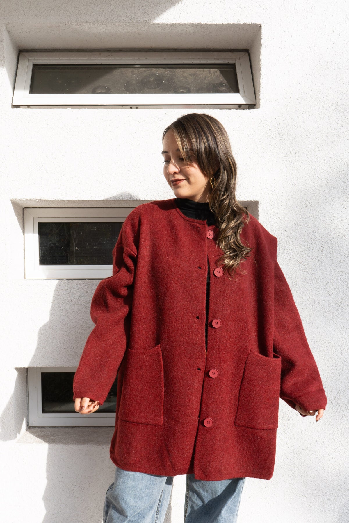Chaqueton Lana Lili - Rojo italiano