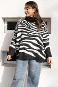 Sweater Animal Print Mila - Negro