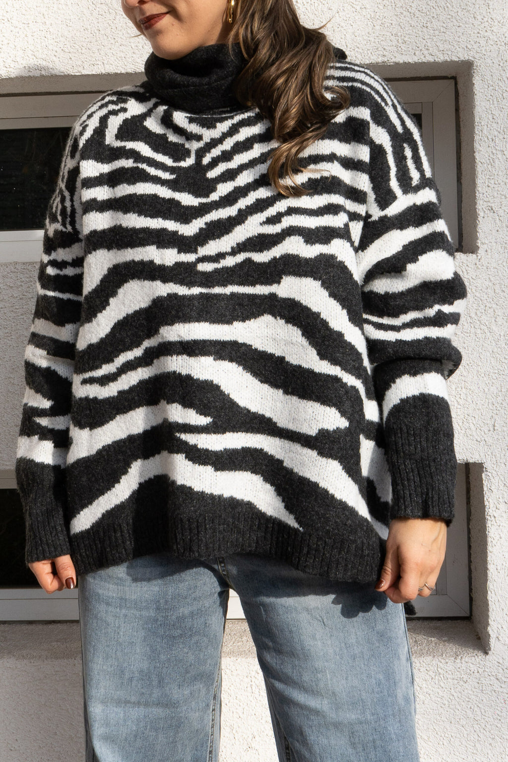Sweater Animal Print Mila - Negro