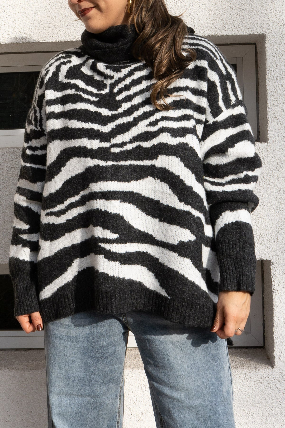 Sweater Animal Print Mila - Negro
