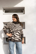 Sweater Animal Print Mila - Cafe