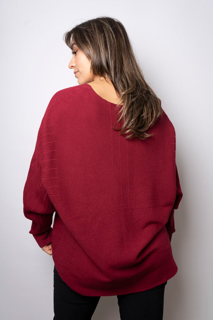 Sweater Violeta - Burdeo