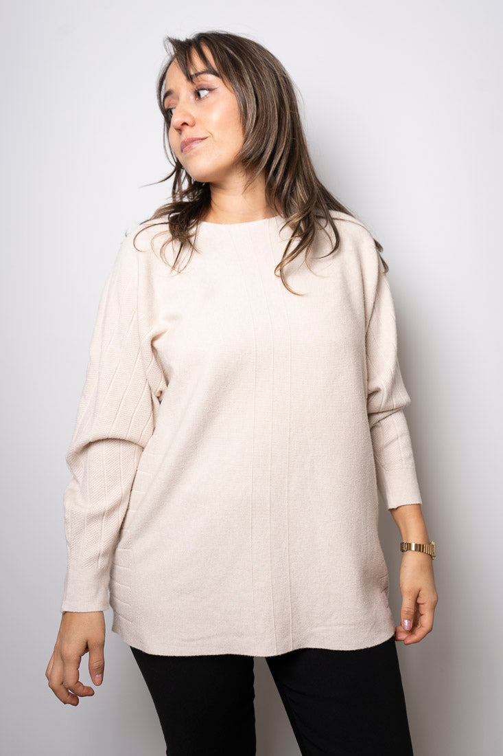 Sweater Violeta - Crema