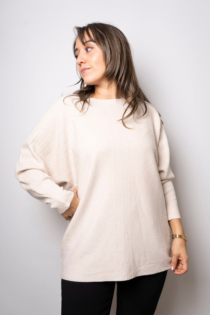 Sweater Violeta - Crema