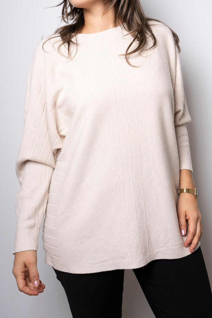 Sweater Violeta - Crema