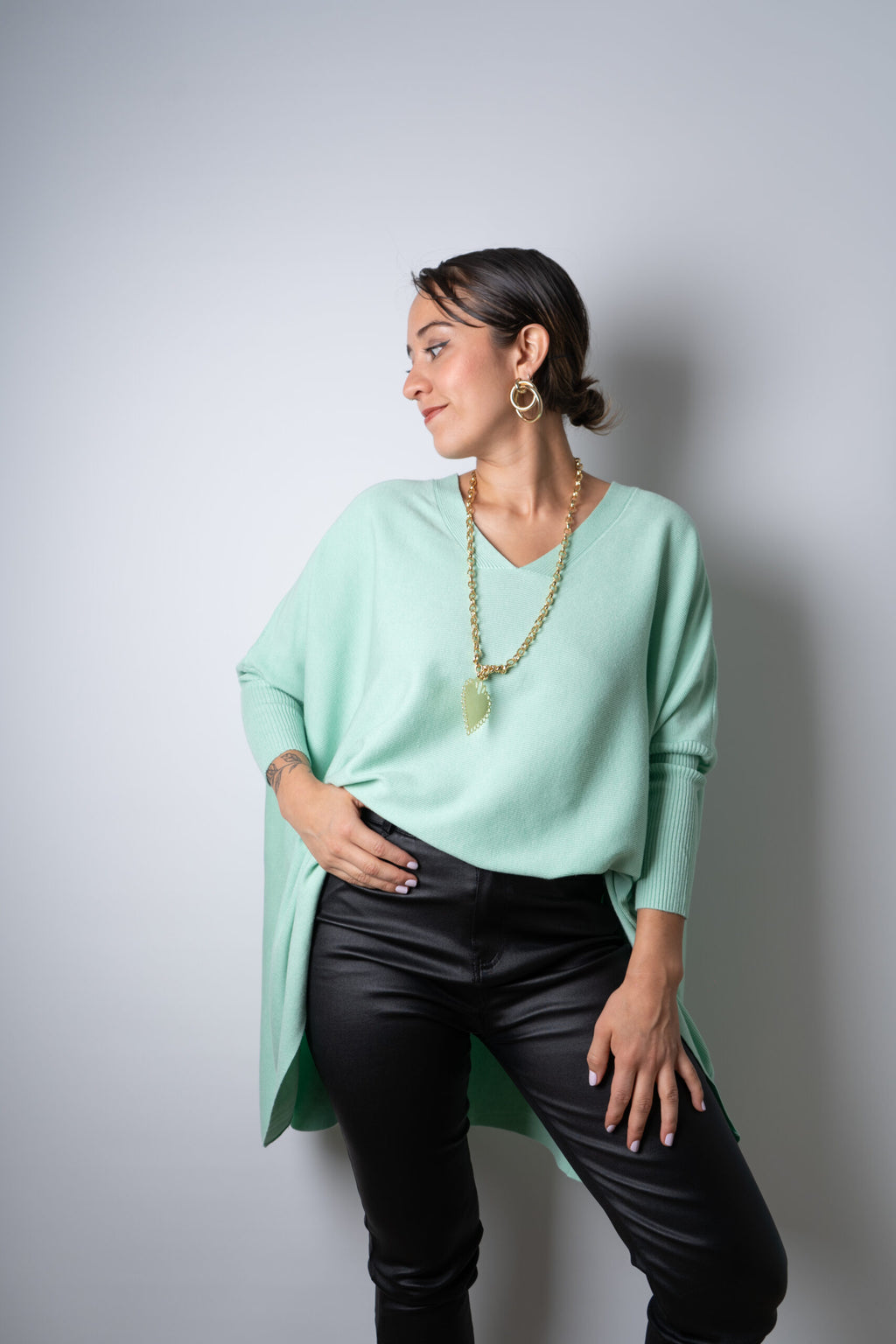 Sweater  Ema - Verde agua