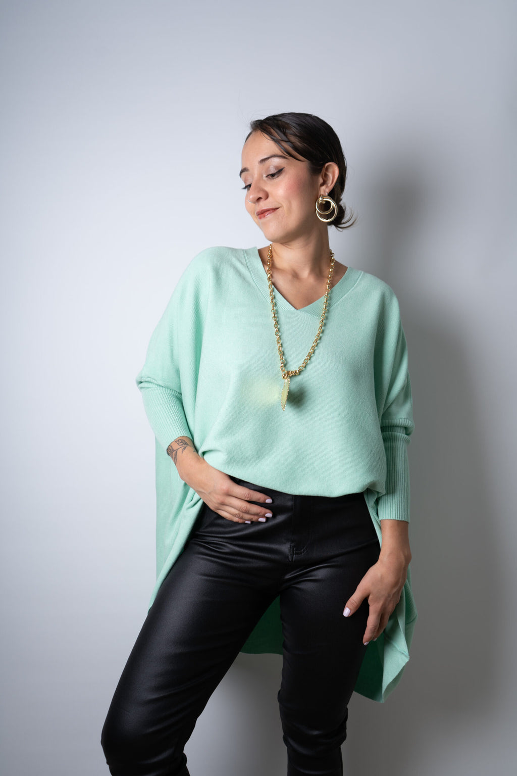 Sweater  Ema - Verde agua