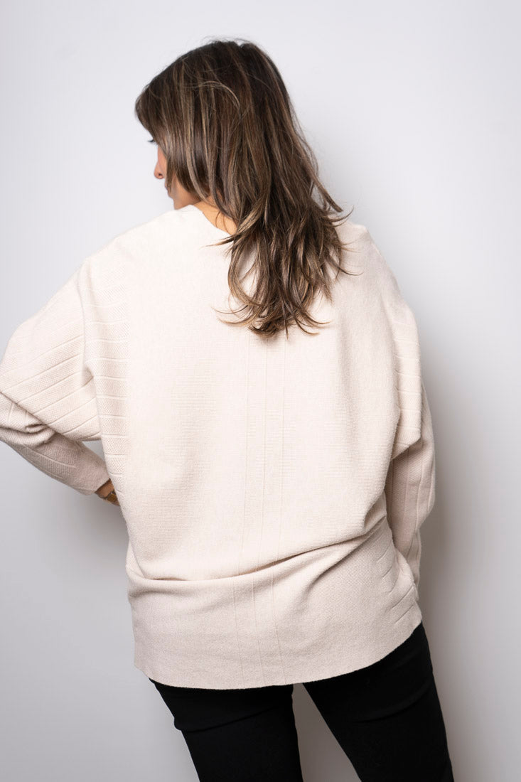 Sweater Violeta - Crema