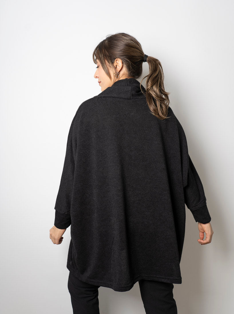 Sweater Lanilla - con cuello - Negro