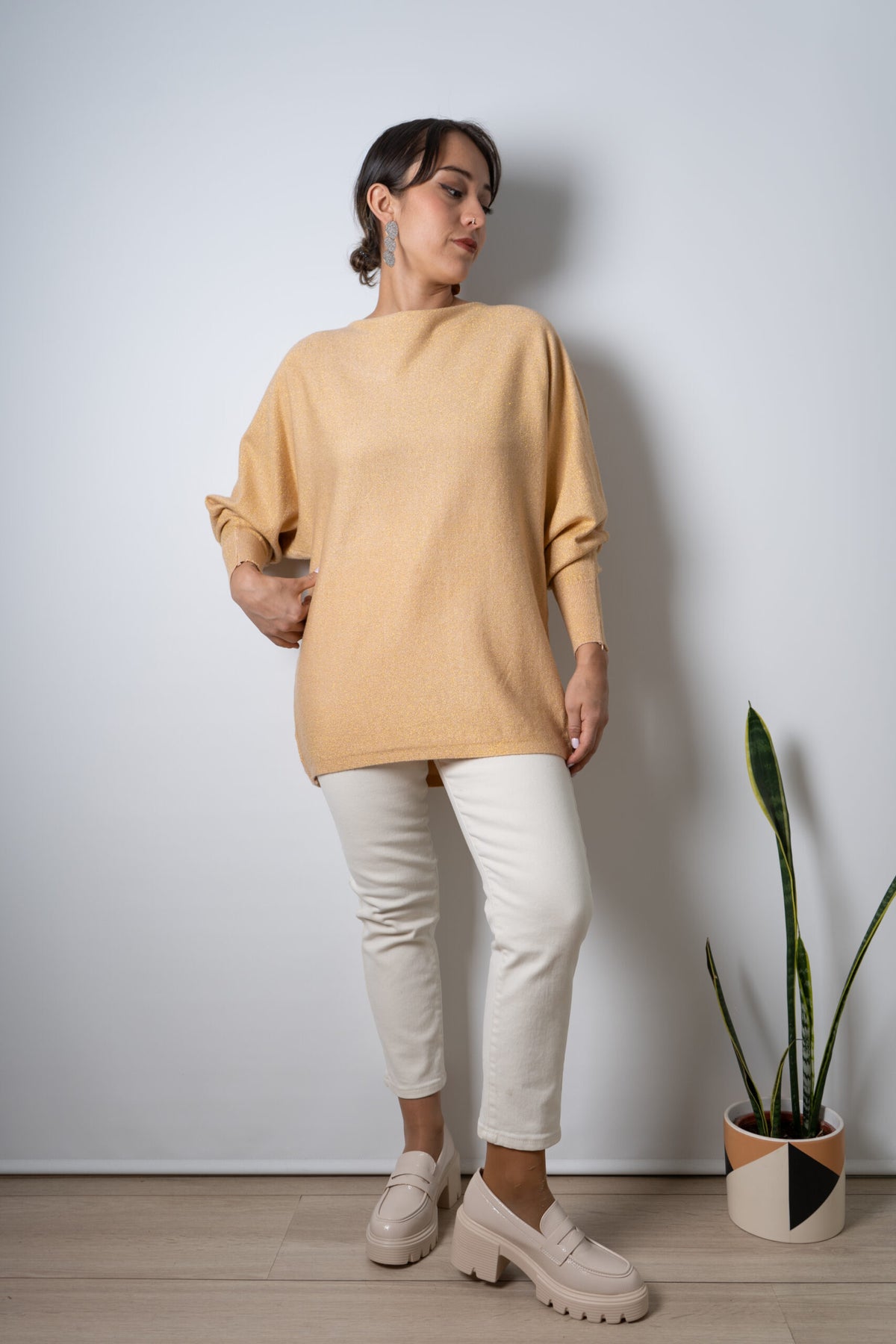 Sweater brillante Flora - Amarillo