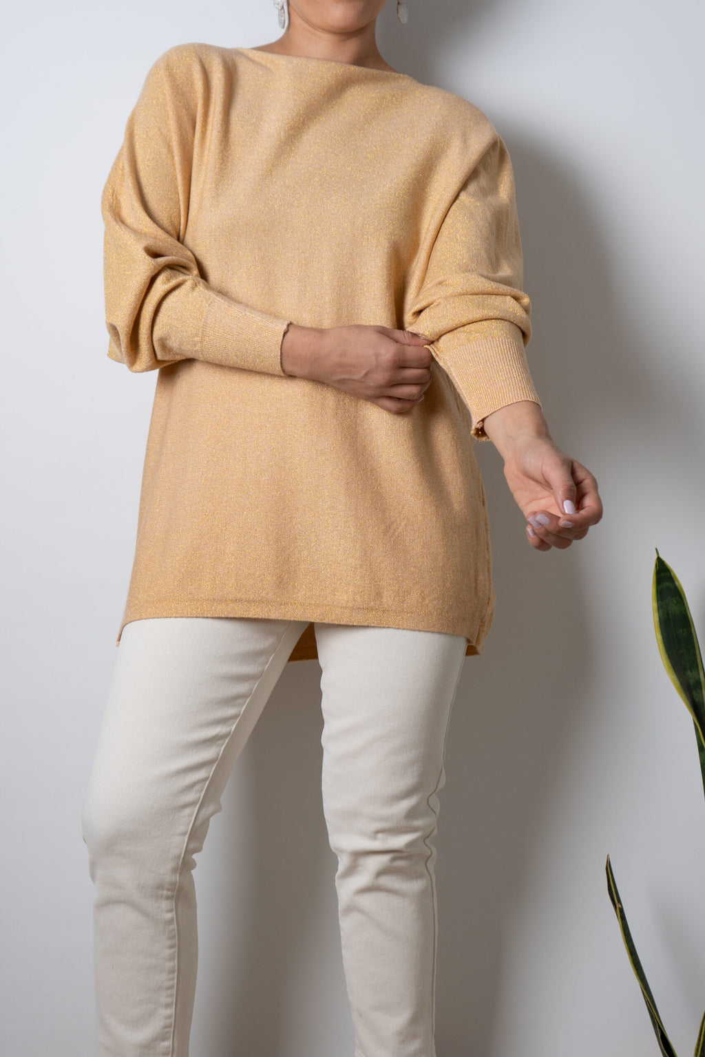 Sweater brillante Flora - Amarillo