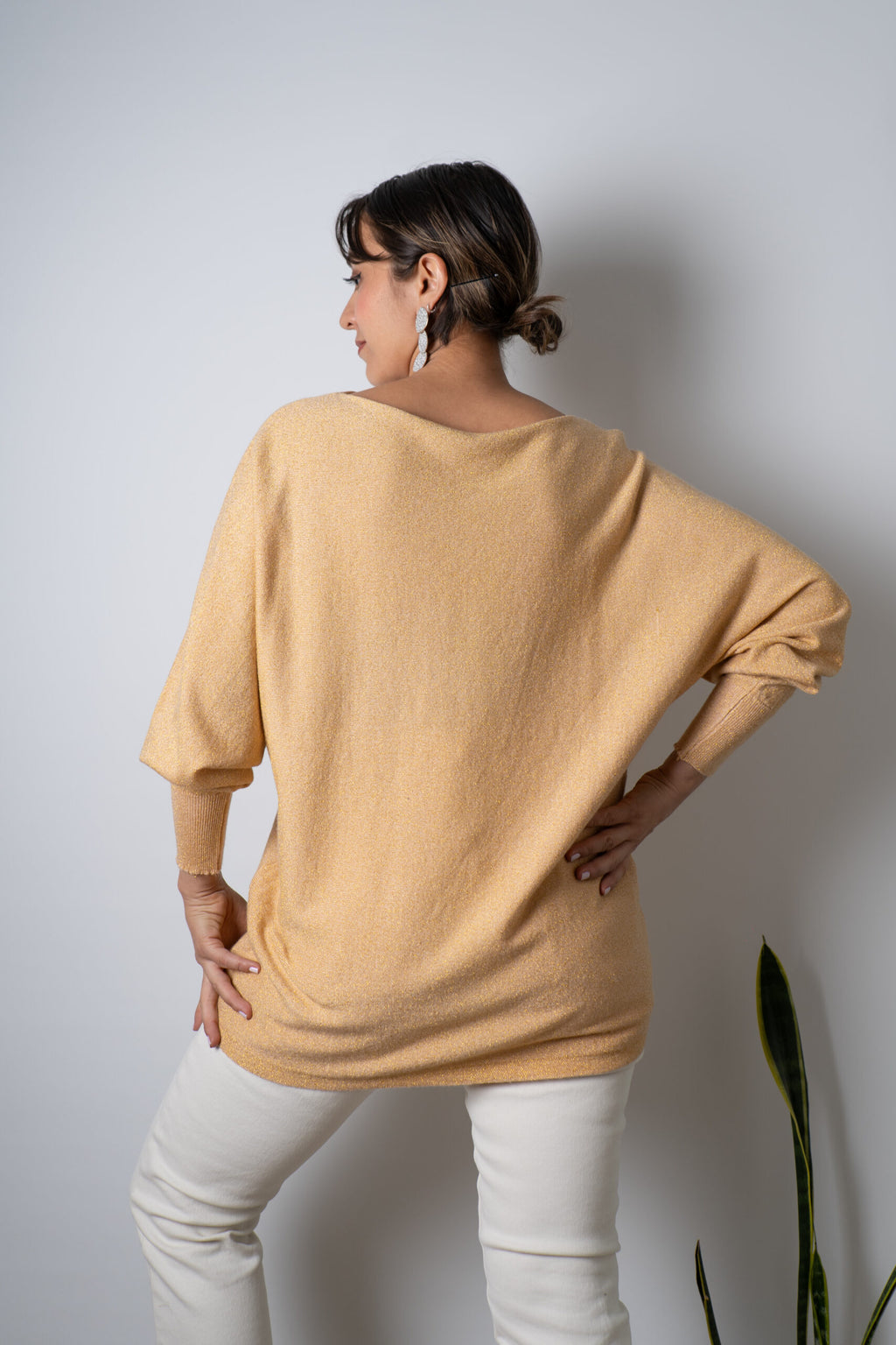 Sweater brillante Flora - Amarillo