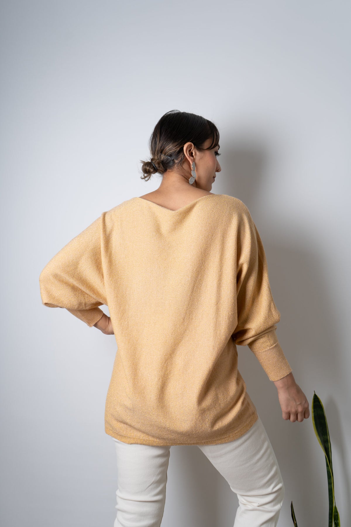Sweater brillante Flora - Amarillo