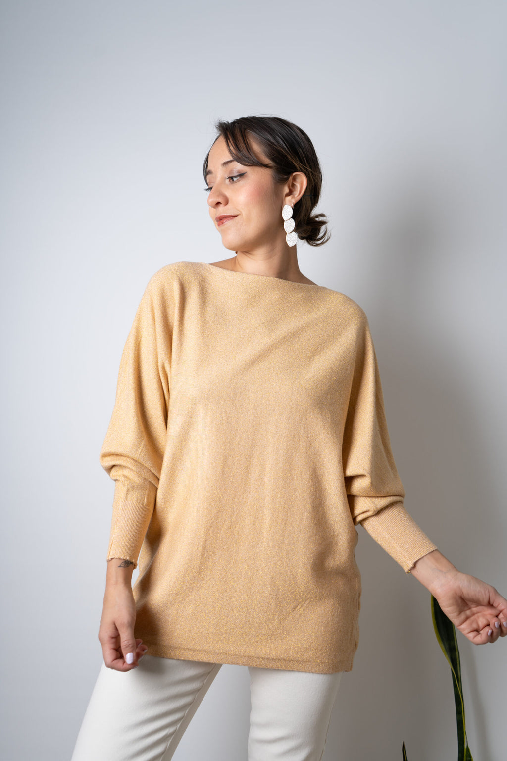 Sweater brillante Flora - Amarillo