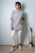 Sweater brillante Flora - Gris