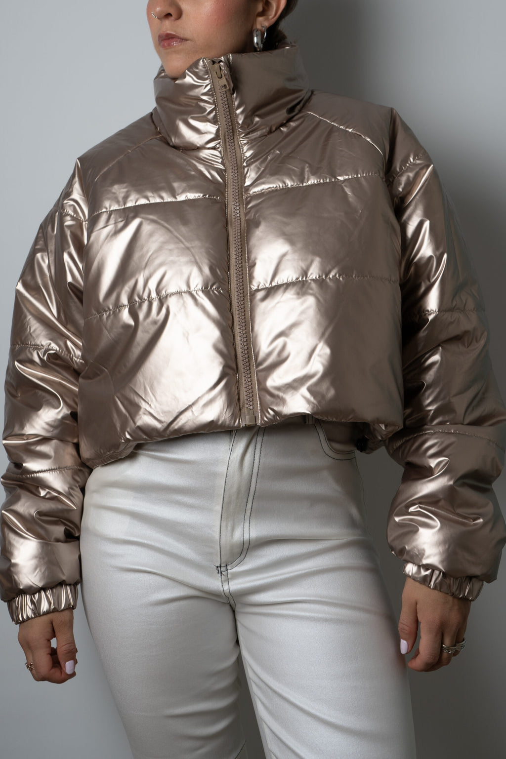 Chaqueta Puffa Metalizada - Gold