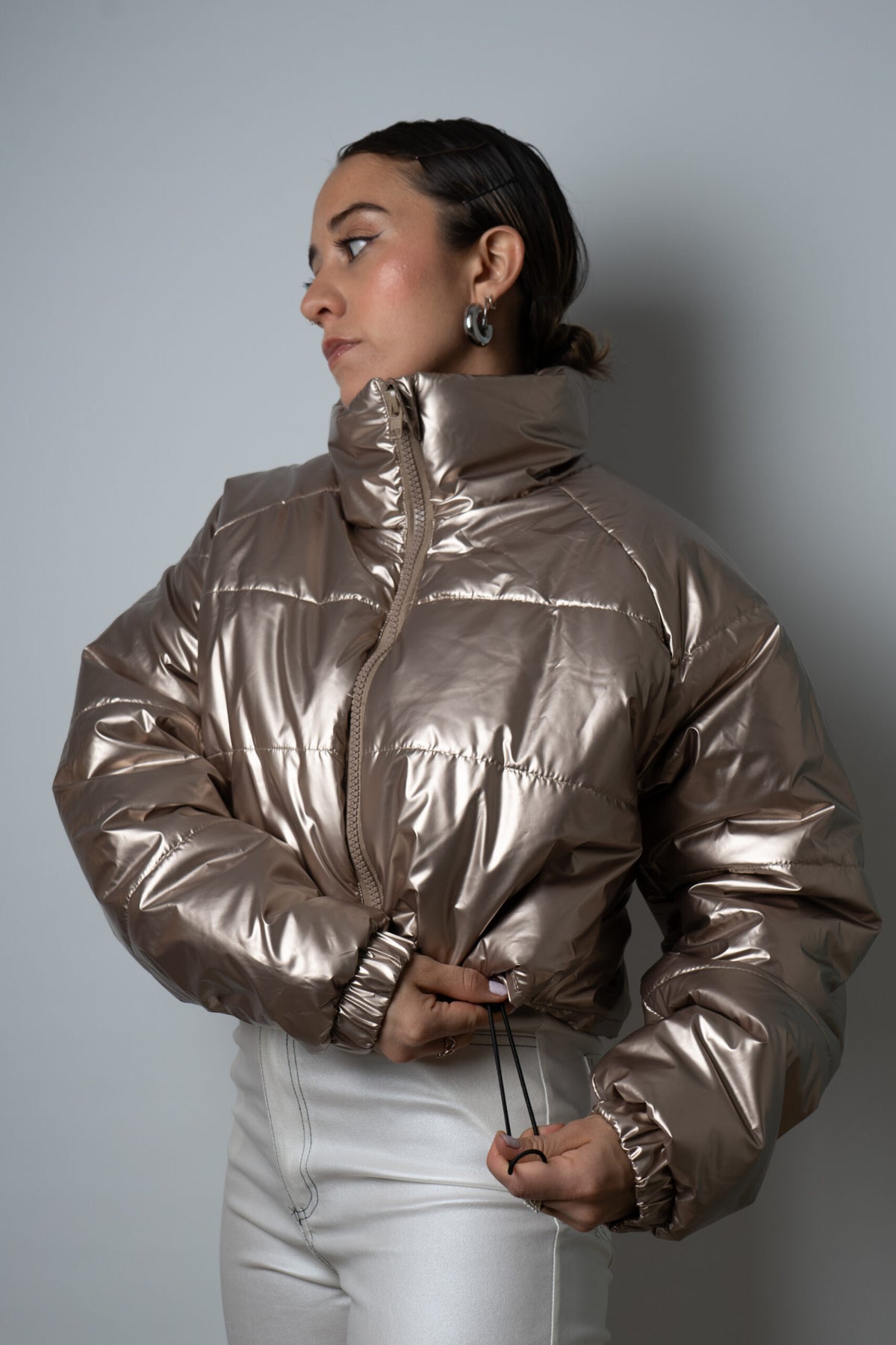 Chaqueta Puffa Metalizada - Gold