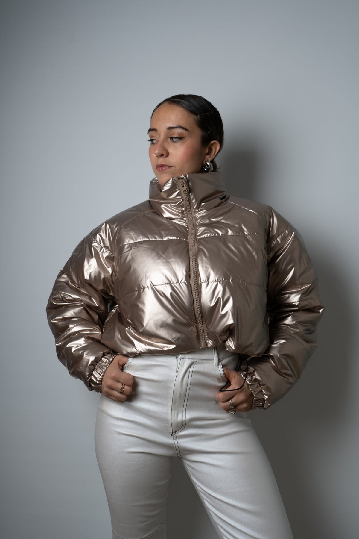 Chaqueta Puffa Metalizada - Gold