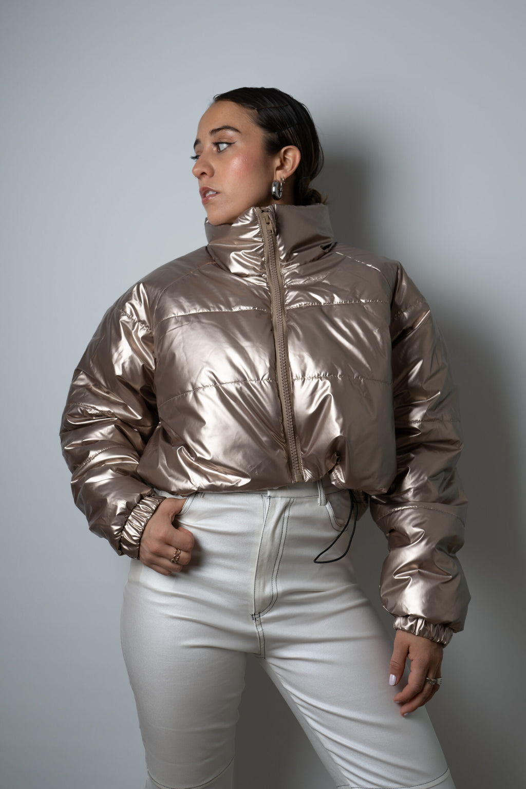 Chaqueta Puffa Metalizada - Gold