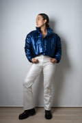 Chaqueta Puffa Metalizada - Azul