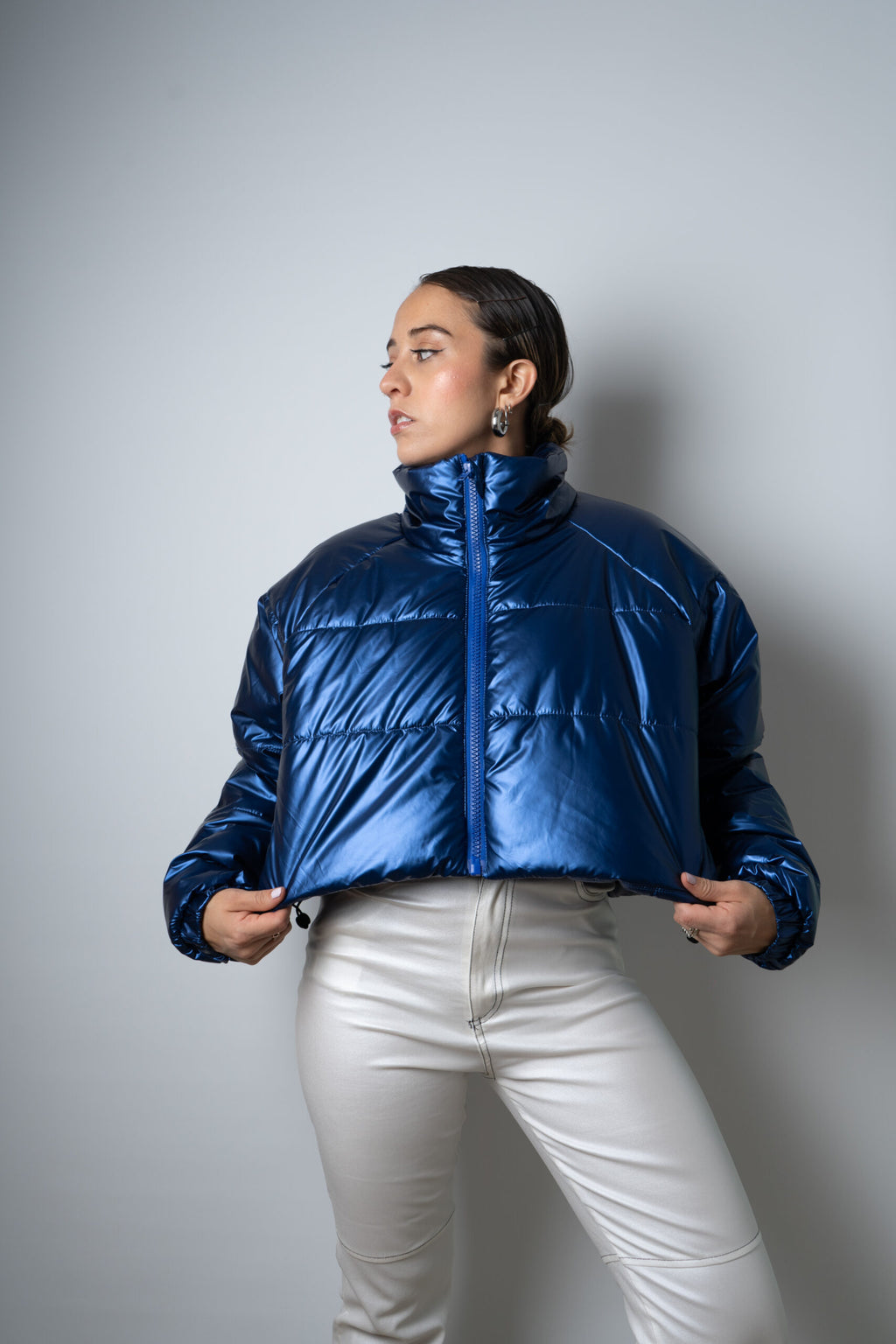 Chaqueta Puffa Metalizada - Azul