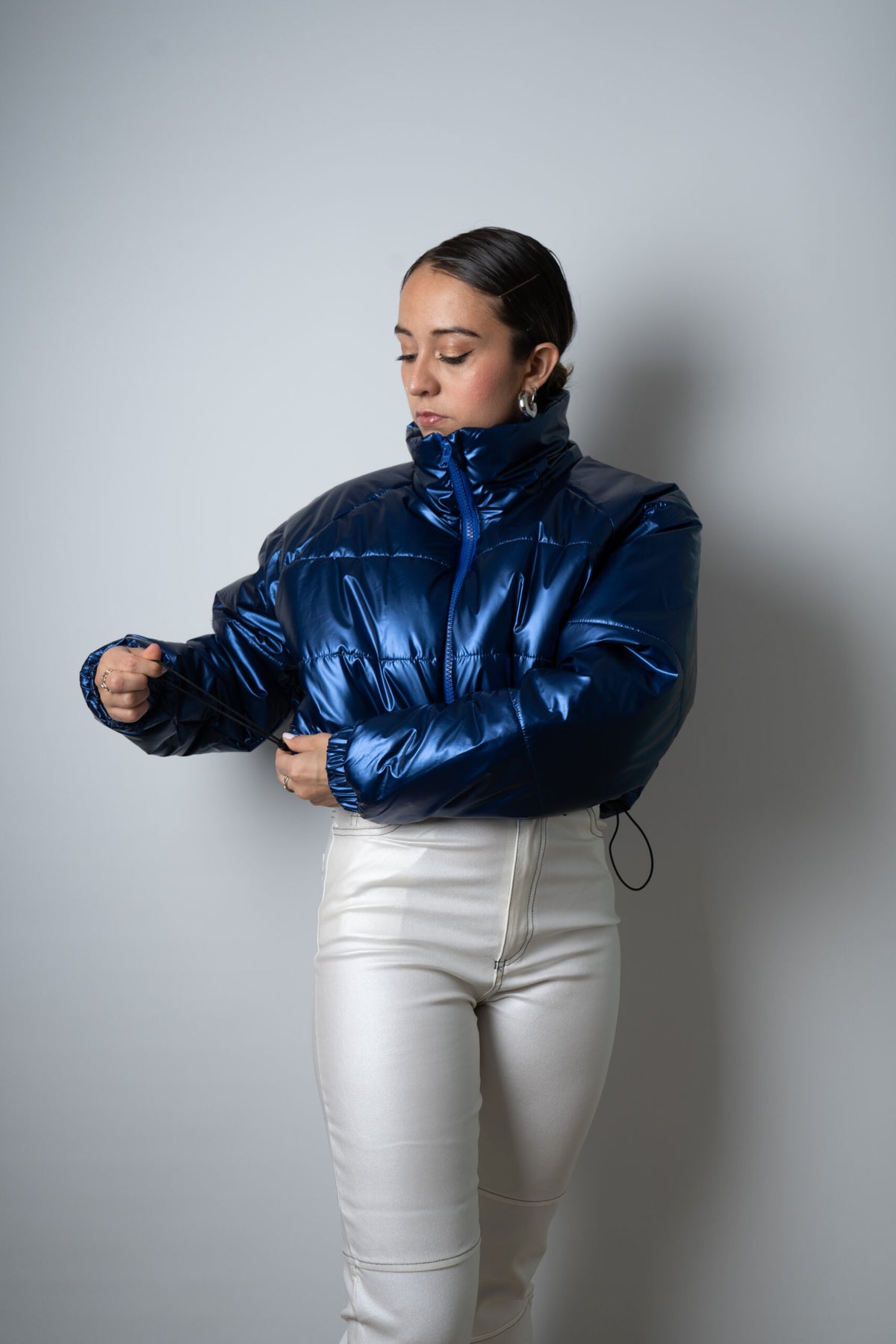Chaqueta Puffa Metalizada - Azul