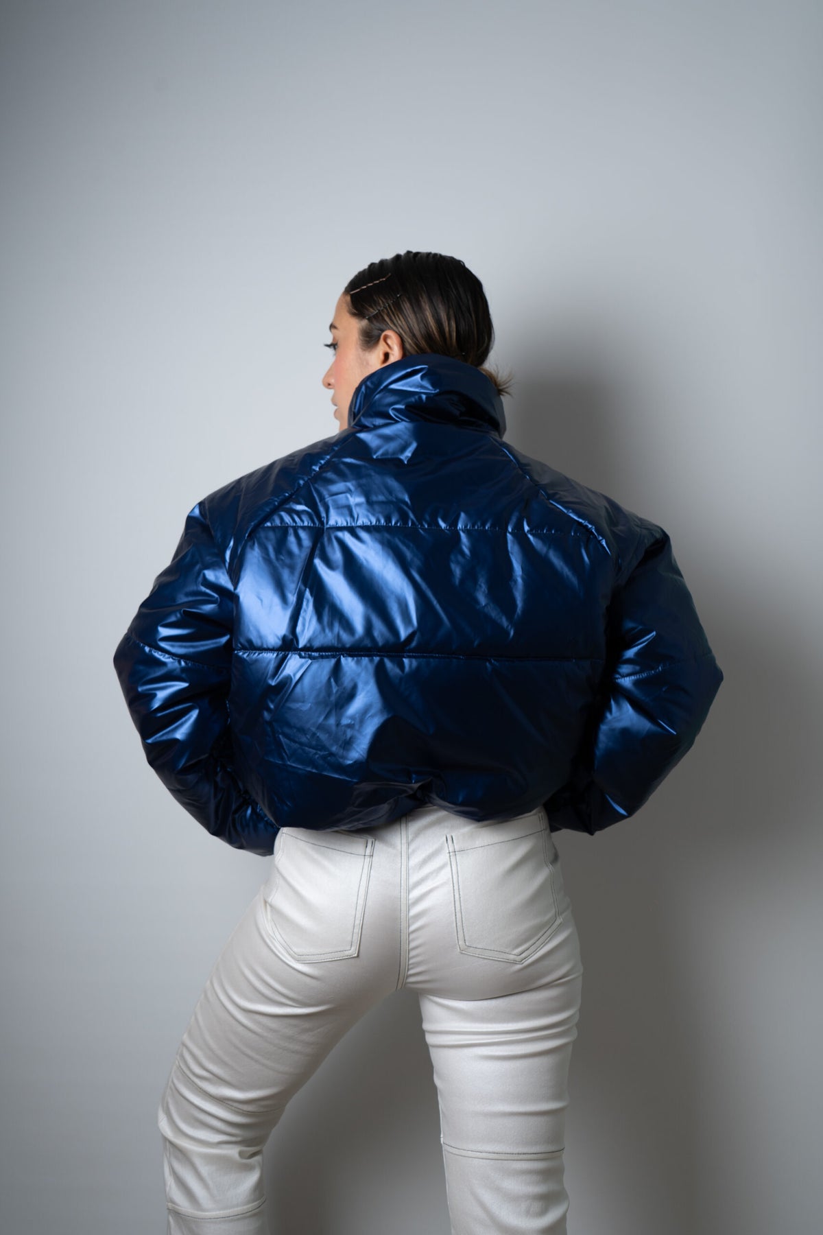 Chaqueta Puffa Metalizada - Azul