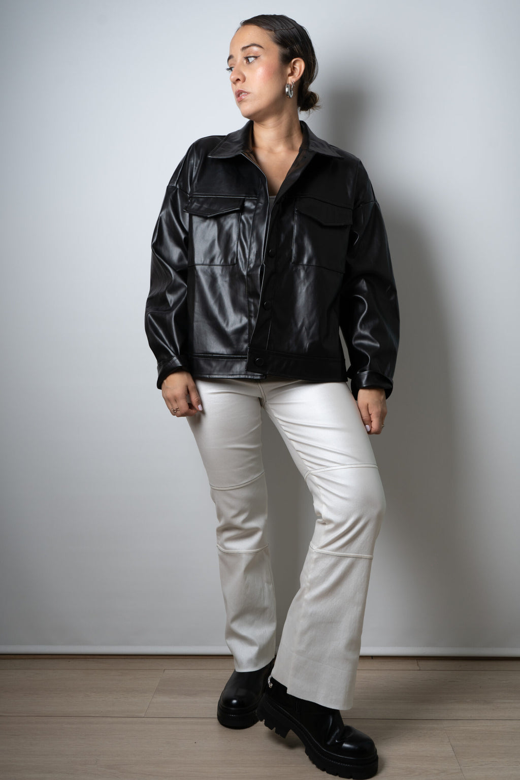 Chaqueta ECOCUERO - Negro