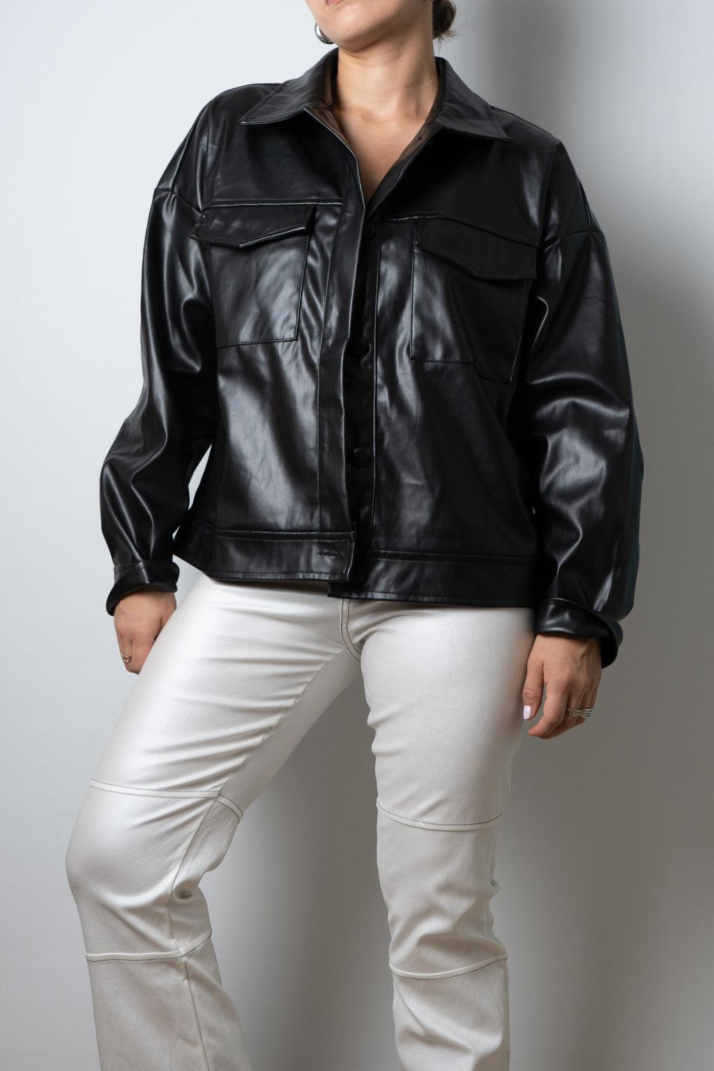 Chaqueta ECOCUERO - Negro