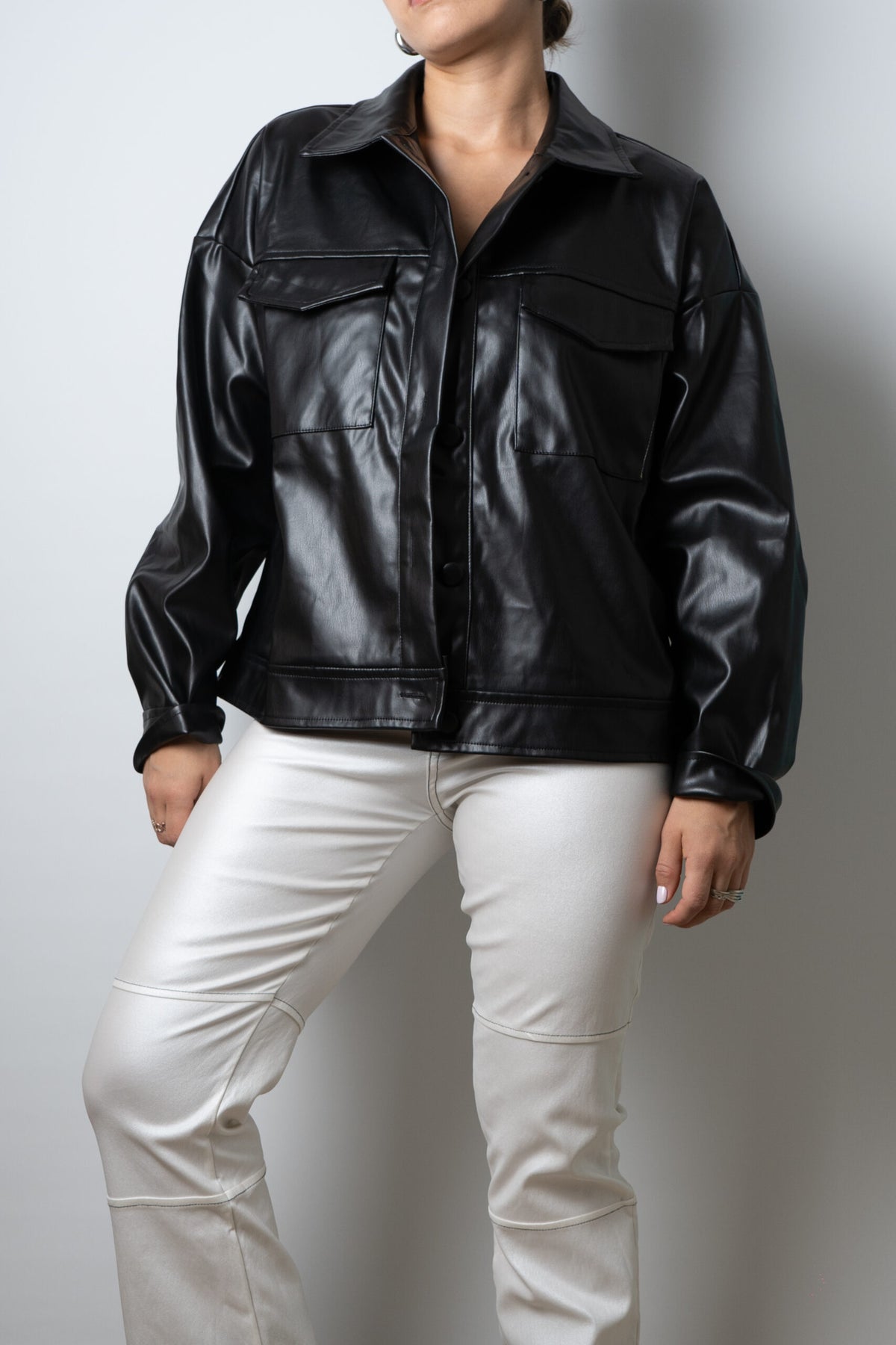 Chaqueta ECOCUERO - Negro