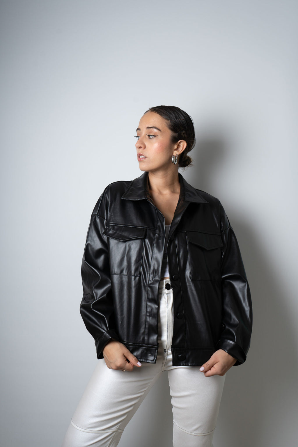 Chaqueta ECOCUERO - Negro